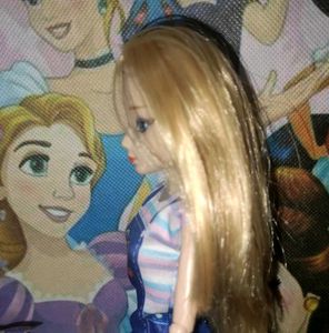 Doll in Denim Outfit