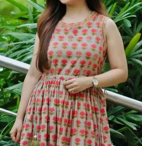 Beautiful Floral Print anarkali gown
