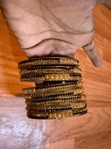 Set of Bangles with Pearls &amp; Stones price -