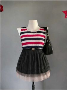 Chic Striped & Black Dress