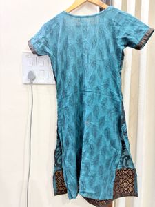 Beautiful Teal Embroidered Kurta