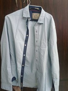 Light Blue Polka Dot Men's Shirt