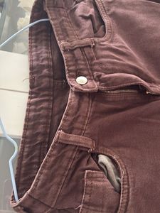 Brown Wide-Leg Jeans