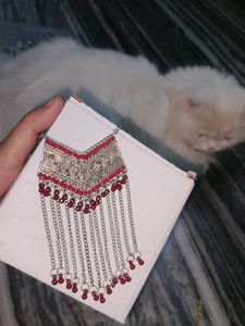 Boho Choker Necklace with Red Beads