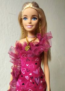 Barbie Doll with Pink Heart Dress
