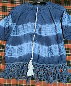 Women’s Boho Tie-Dye Top | Off-Shoulder