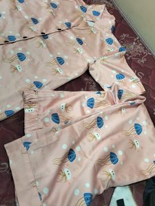 Satin Night Suit Set