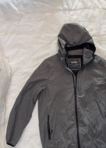pull&amp;bear Men's Grey Hooded Softshell Jacket