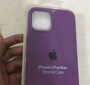 IPhone 12ProMax Silicone Phone Case Cover Dark Purple Colour