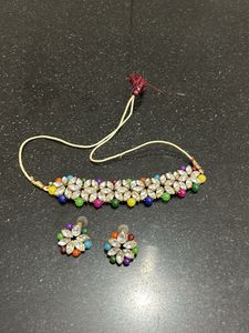 Designer Choker Necklace &amp; Earring Set