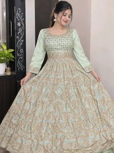 wedding  heavy work ball gown embroidery stone