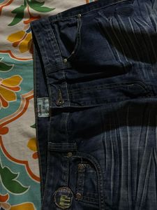 Men's Blue Distressed Denim Jeans