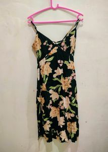 Floral Slit Midi Dress