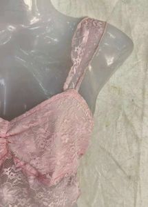 y2k light pink top