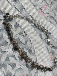 Silver Tone Heart Anklet