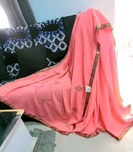 Set Pink Saree &amp; blouse🥻