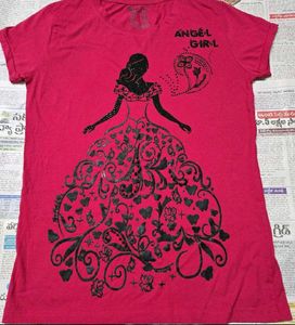 Stylish Pink T-Shirt with Graphic Print