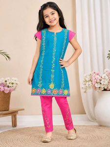 Vibrant Hand-Painted Kurta Set