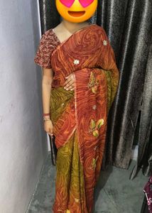 Beautiful Printed Saree with Blouse