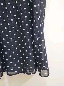 Polka dot sheer top