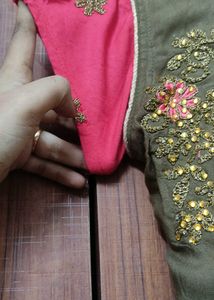 Heavy Ethnic Wear Golden Embroidery Anarkali