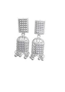 Elegant Silver Jhumka Earrings