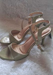 Elegant Olive Green Strappy Heels
