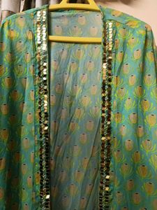 Designer Padded Bustier With Drape Skirt n Jacket