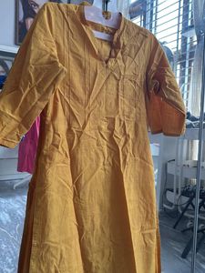 Yellow Cotton Kurta