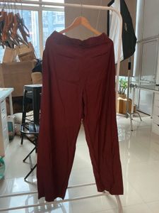 Stylish Maroon Wide Leg Trousers
