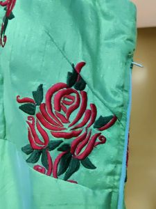 Silk Two Tone Taffeta Gown