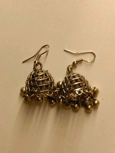 Silver Jhumka Earrings