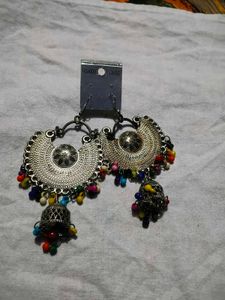 Combo 3 pice Boho Oxidized Jhumka Earrings Set