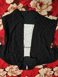 Polka Dot Tie Front Shirt