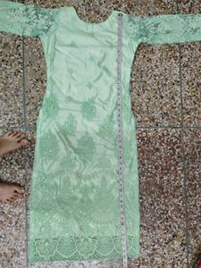 Elegant Mint Green Embroidered Kurta