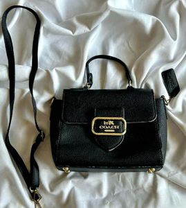 Coach Black Pebble Leather Crossbody Bag