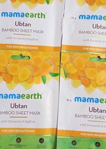 Combo Of 🤩 4 mamaearth Ubtan Sheet Mask(Brand New
