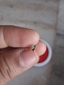 Gold Nose Pin with stones