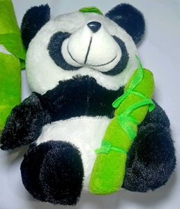 Cute Panda Plush Toy with Bamboo