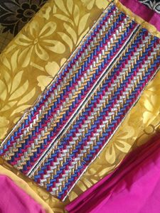 Embroidered Dress Material with linning