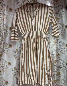 Striped Bell Sleeve Dress