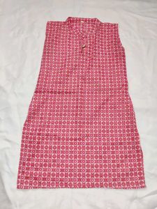Stylish Pink Printed short Kurta