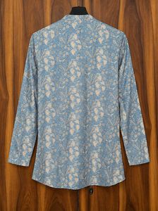 Blue Floral Print Kurta Set with Pants