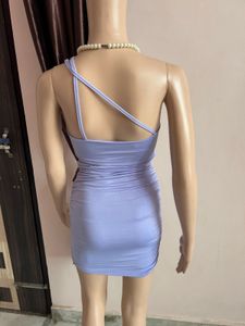 (30-32 bust) One-Shoulder Cut-Out Mini Dress