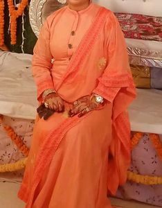 Orange Kurta Set with Dupatta
