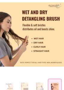 Wooden Handle Hair Brush