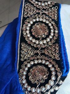 Royal Blue Embellished Blouse
