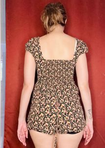 Cute Floral Print Mini Dress