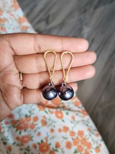 Elegant Drop Earrings with Pearl Accents