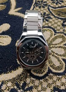 Men's Silver Band Chronograph Watch